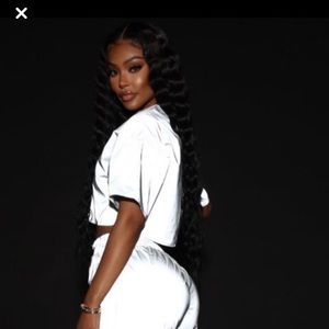 Fashion nova reflective crop top